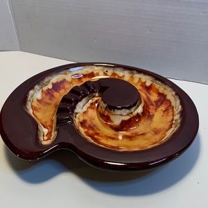Vintage handmade pottery ashtray